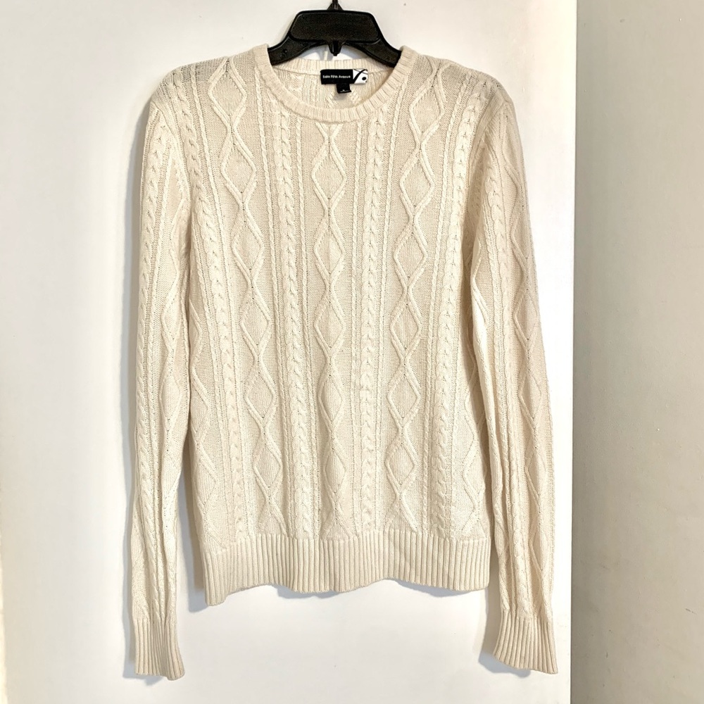 Ivory sweater size L by Saks Fifth Avenue.